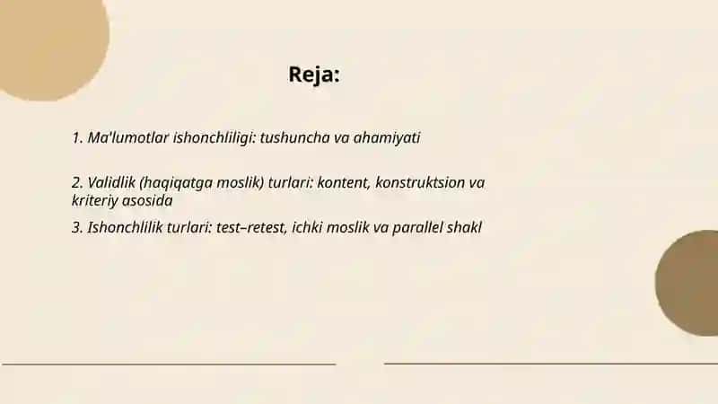Mu'lumotlar ishonchliligi 2