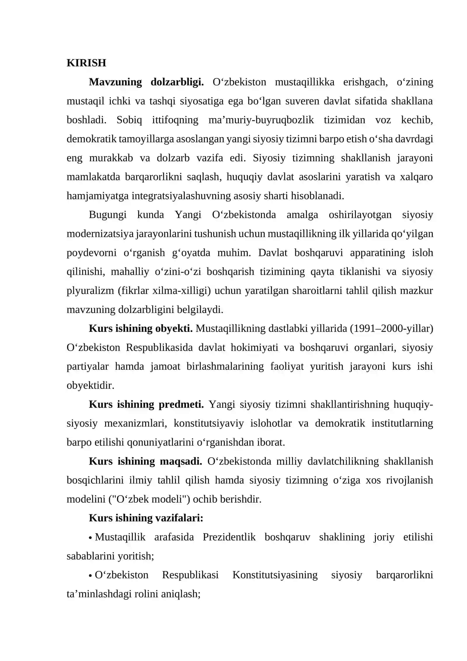 MUSTAQILLIKNING DASTLABKI YILLARIDA O‘ZBEKISTONDA SIYOSIY TIZIMNING SHAKLLANISH 2