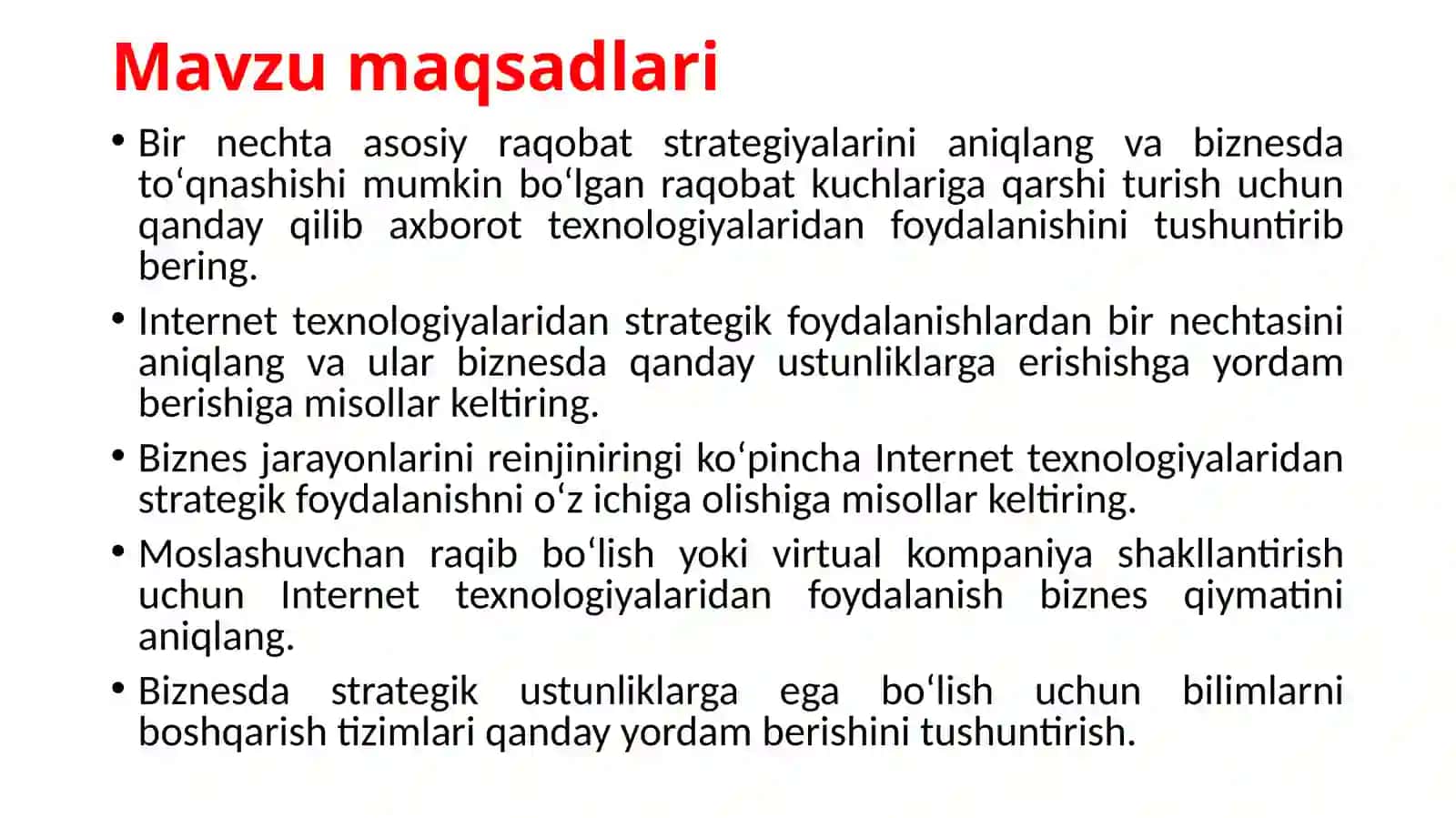 Axborot texnologiyalari yordamida raqobat 2