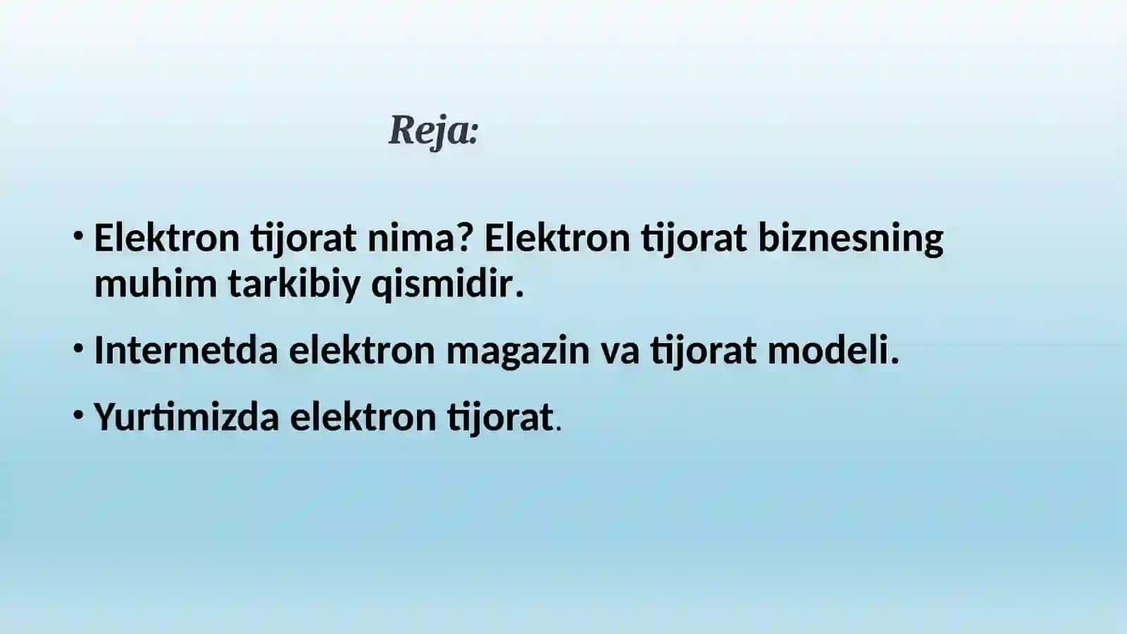 Korxonalar faoliyatida elektron biznesdan foydalanish 2