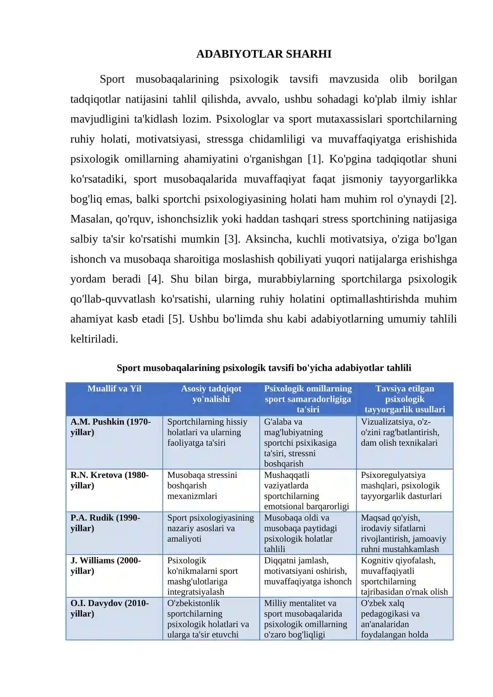 SPORT MUSOBAQALARINING PSIXOLOGIK TAVSIFI 2