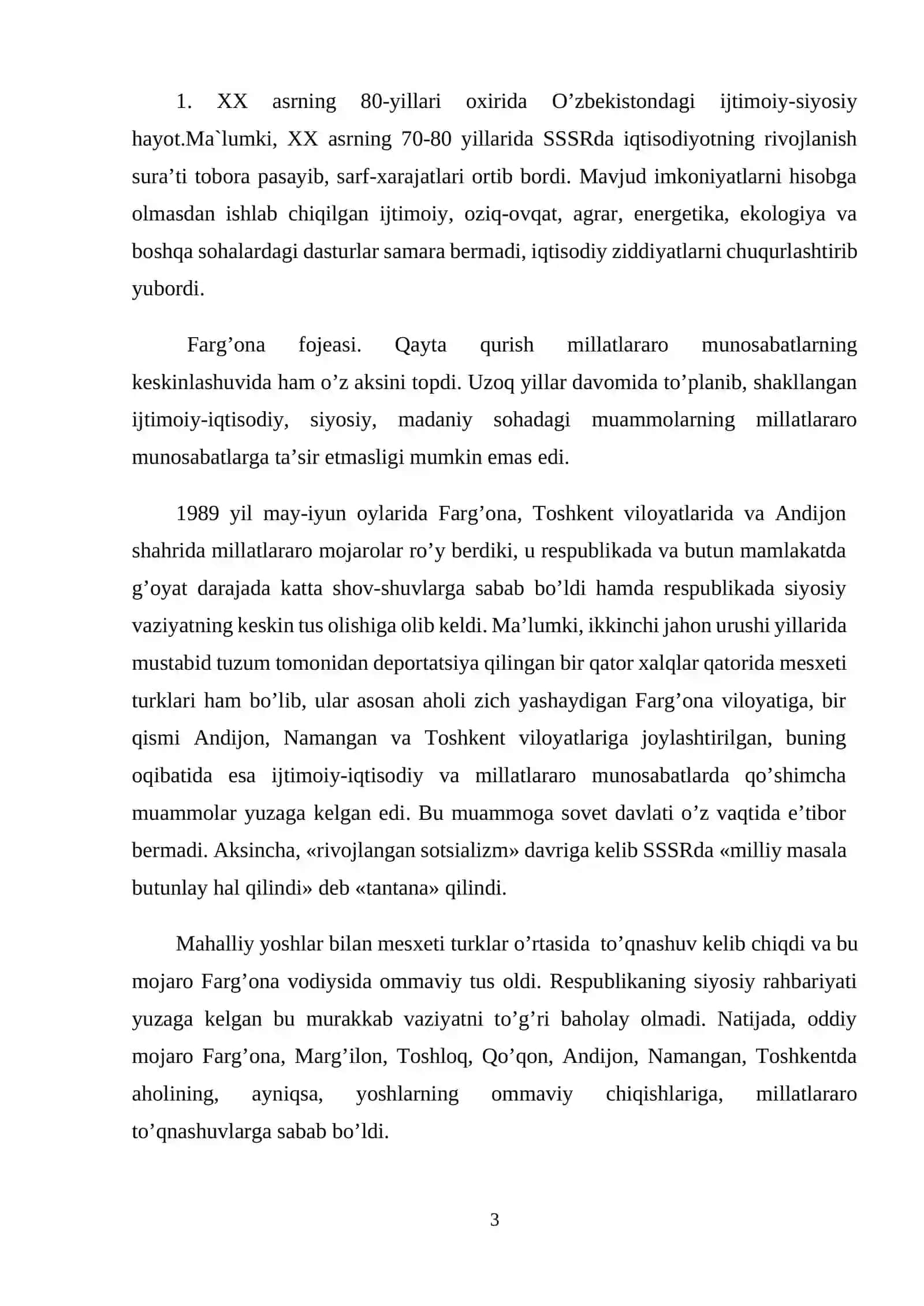 Mustaqillikka erishish arafasida O`zbekistondagi ijtimoiy-siyosiy jarayonlar 2