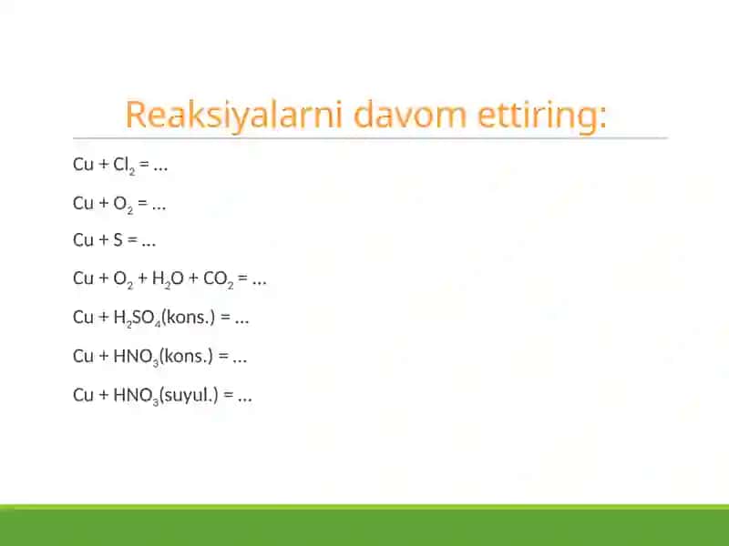 Atomlar haqida misollar 2
