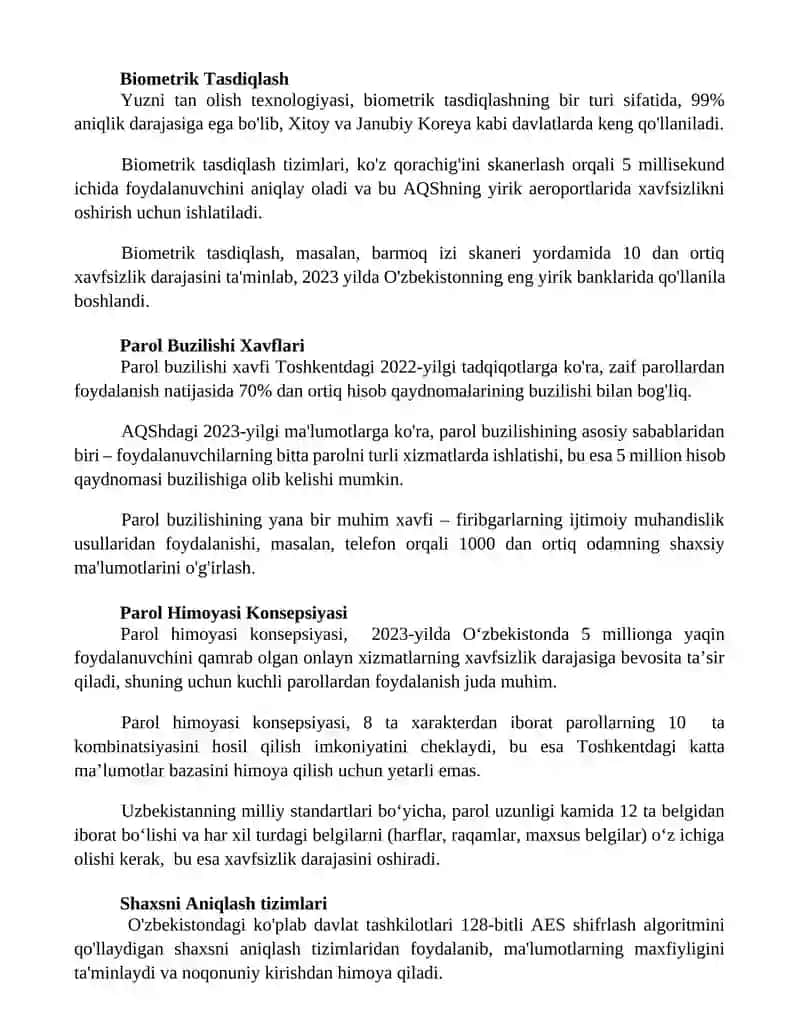 Parol Xavfsizligi 2