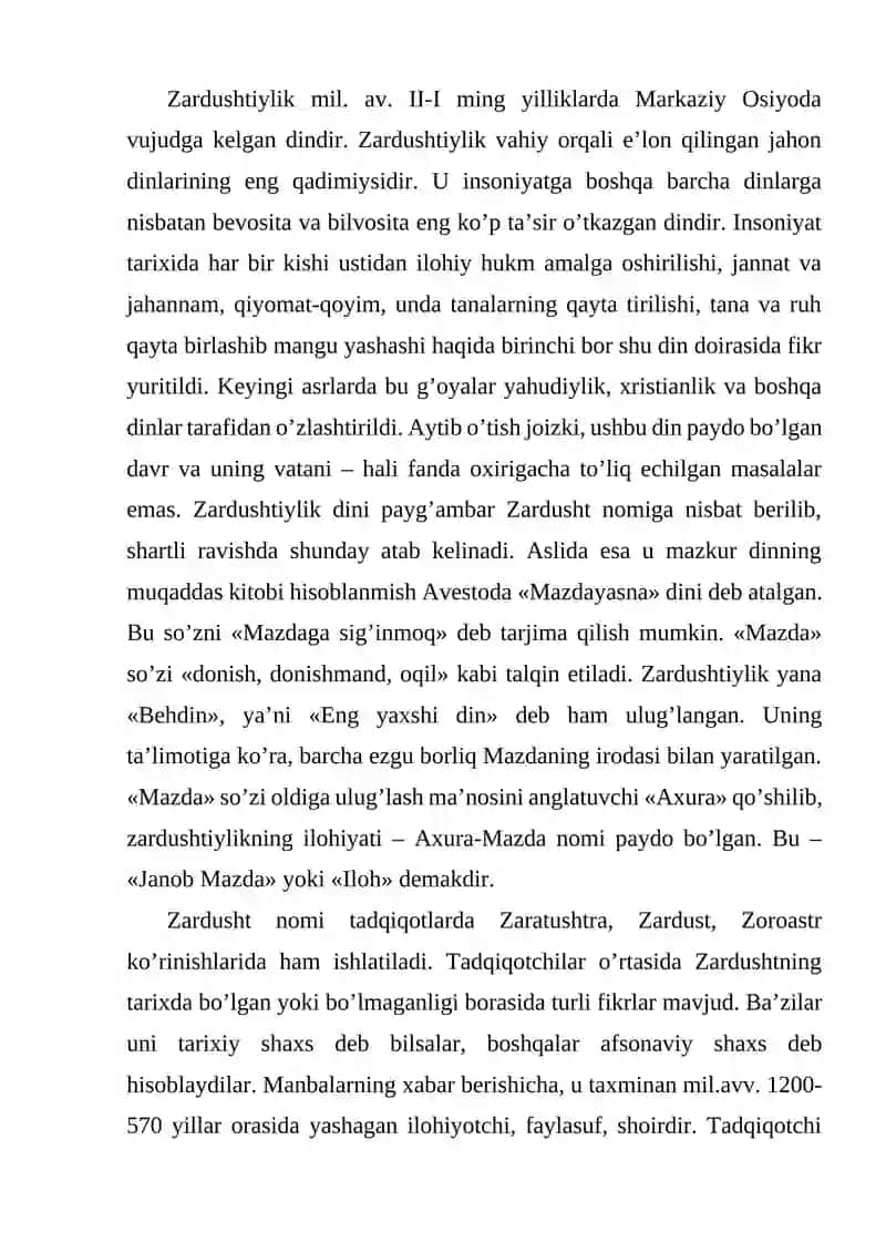 Zardushtiylikning  teologik  tizimi  va  diniy  marosimlari 2