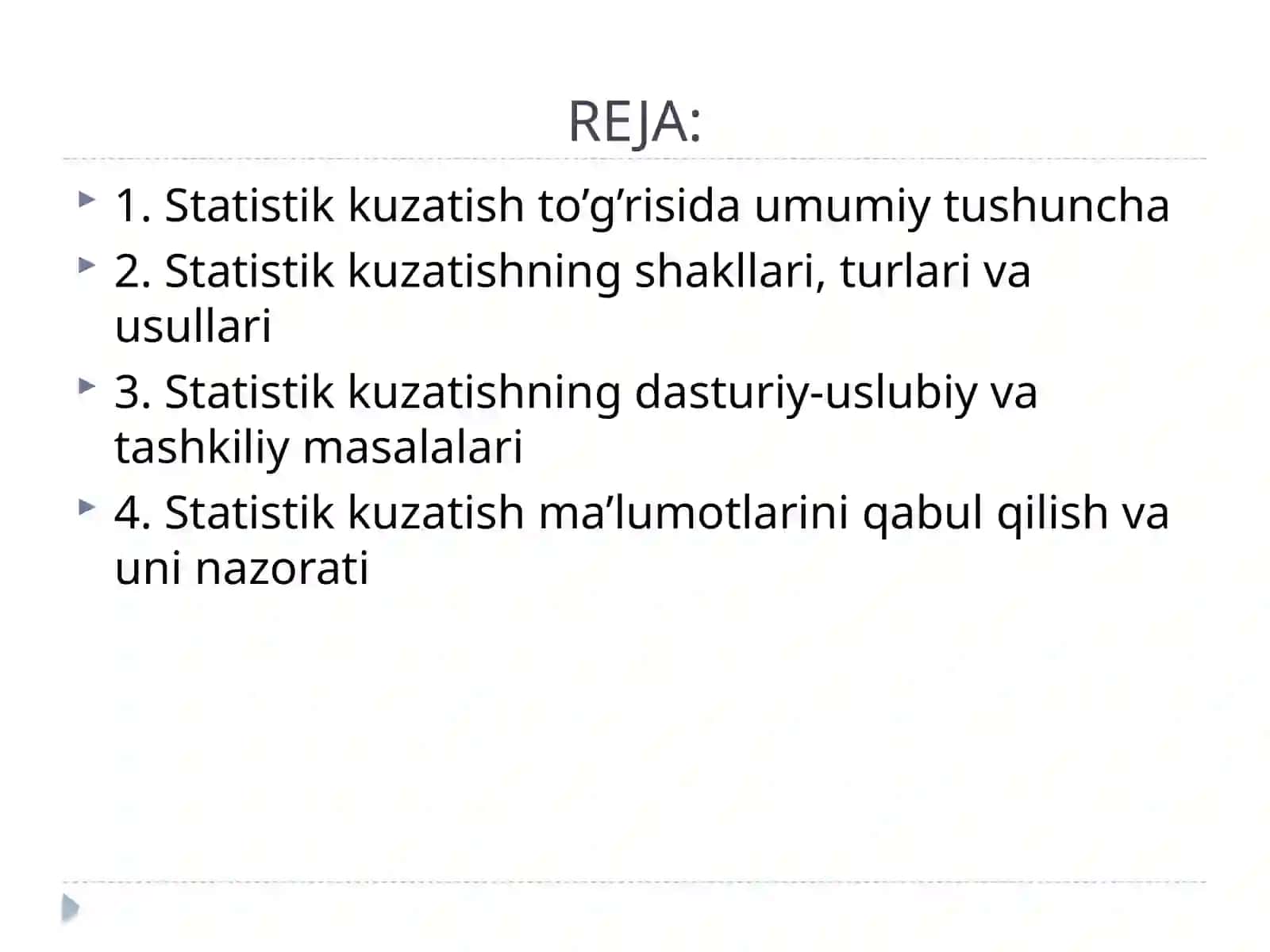 Statistik ma’lumotlarni to‘plash nazariyasi va amaliyoti 2
