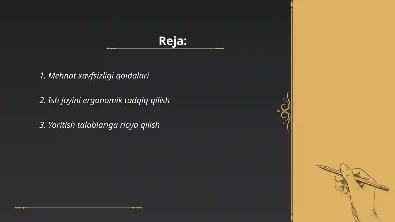 Mehnat xavfsizligi qoidalari 2