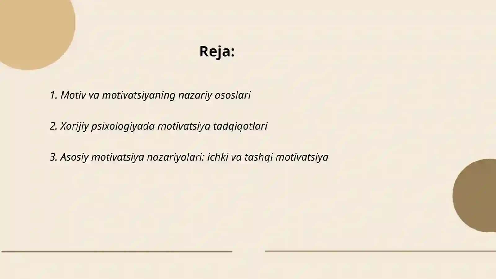 Motiv va motivatsiya muammosi 2