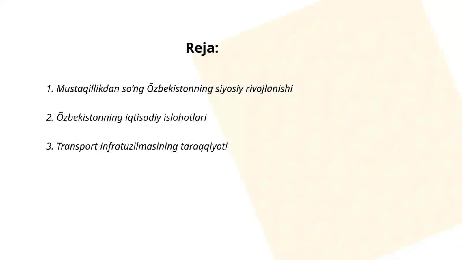 Õzbekistonning eng yangi tarixi 2