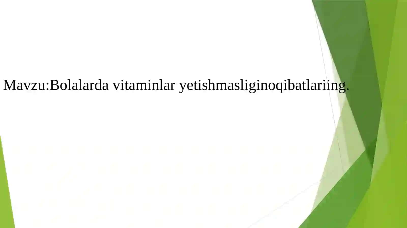 Bolalarda vitaminlaryetishmasliginoqibatlariing 2