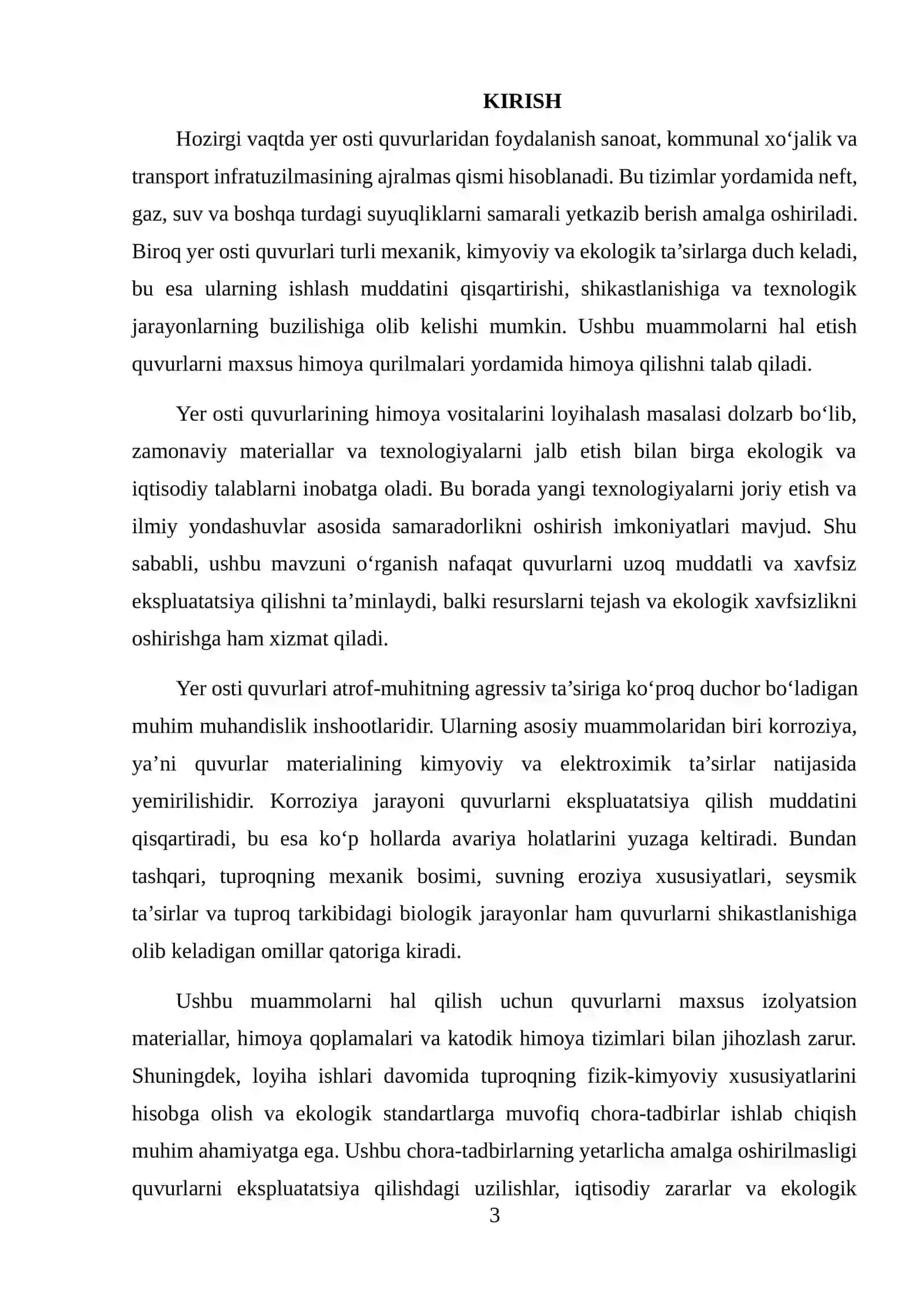 Yer osti quvurlarining himoyasi uchun qurilmalarning tasnifi 2
