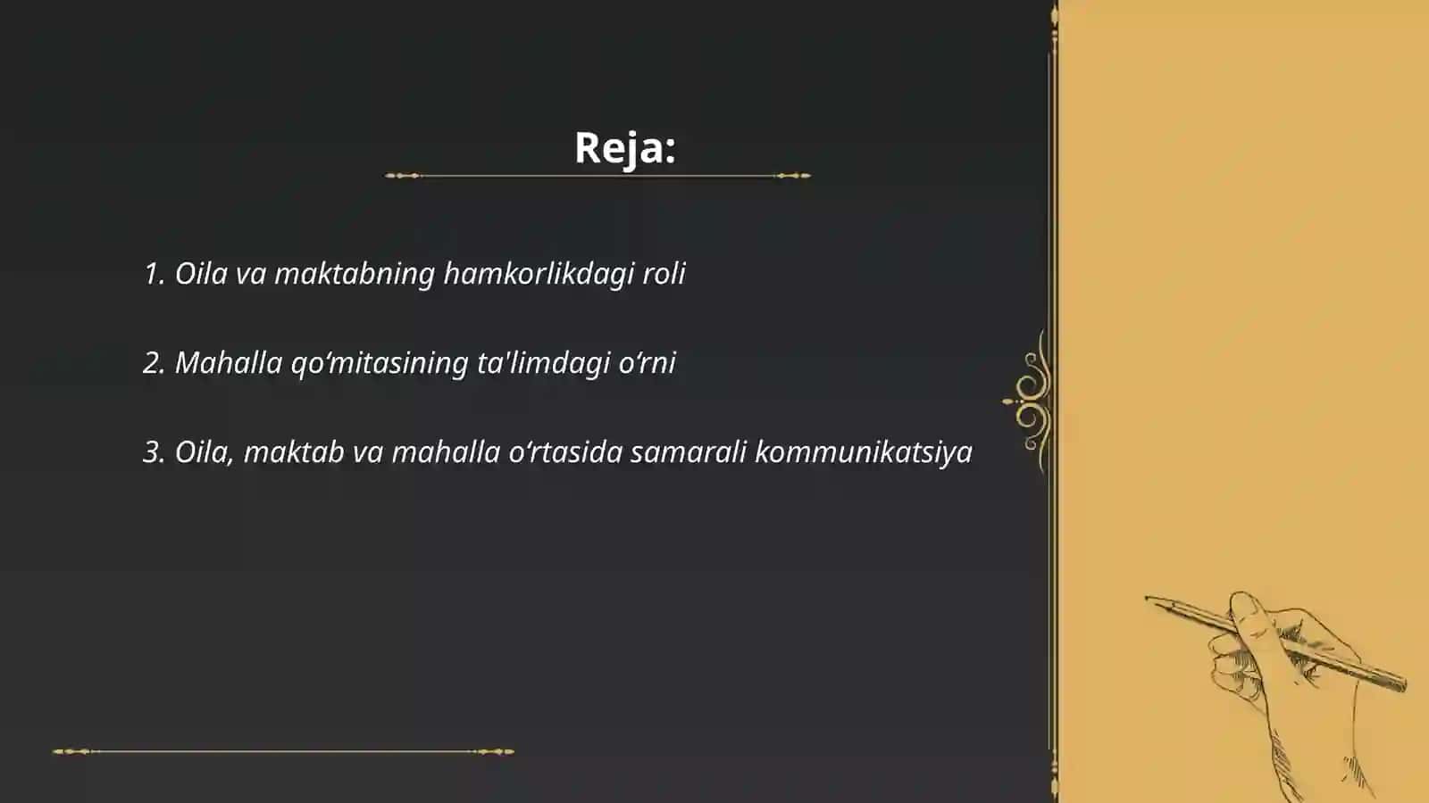 Maktabga tayyorlashda oila maktab va mahalla hamkorligi mazmuni 2