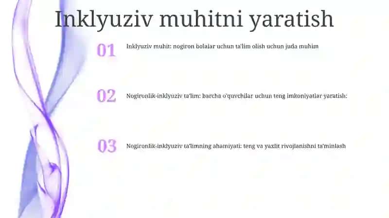 Inklyuziv Ta'Limga Imkoniyati Cheklangan Bolalarni Ta'Limga Jalb Etishda Shart-Sharoitlar Yaratish 2