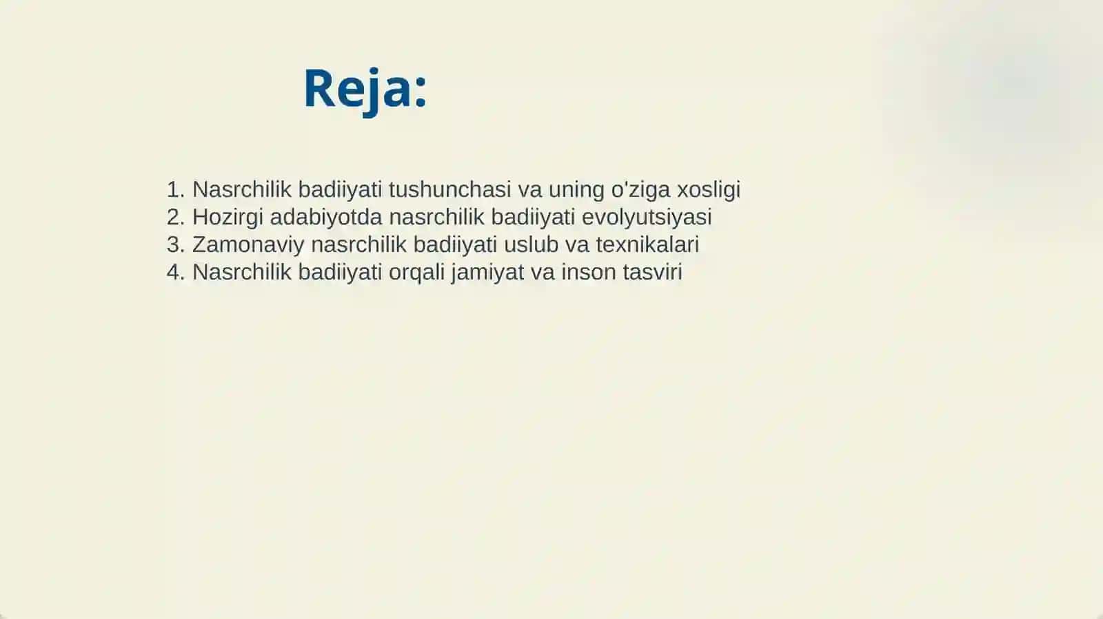 HOZIRGI ADABIY JARAYONDA NASRCHILIK BADIIYATI 2