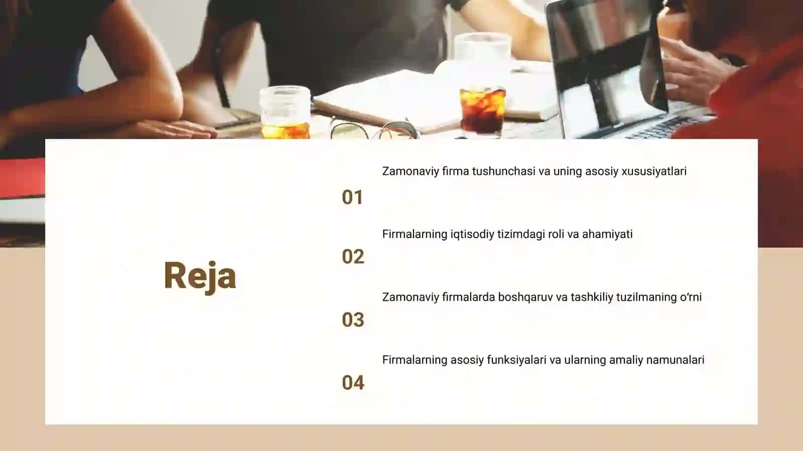 Zamonaviy firmalar va ularning funktsiyalari 2