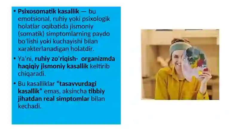 Psixosomatik kasalliklar va ularning davolash usullari 2
