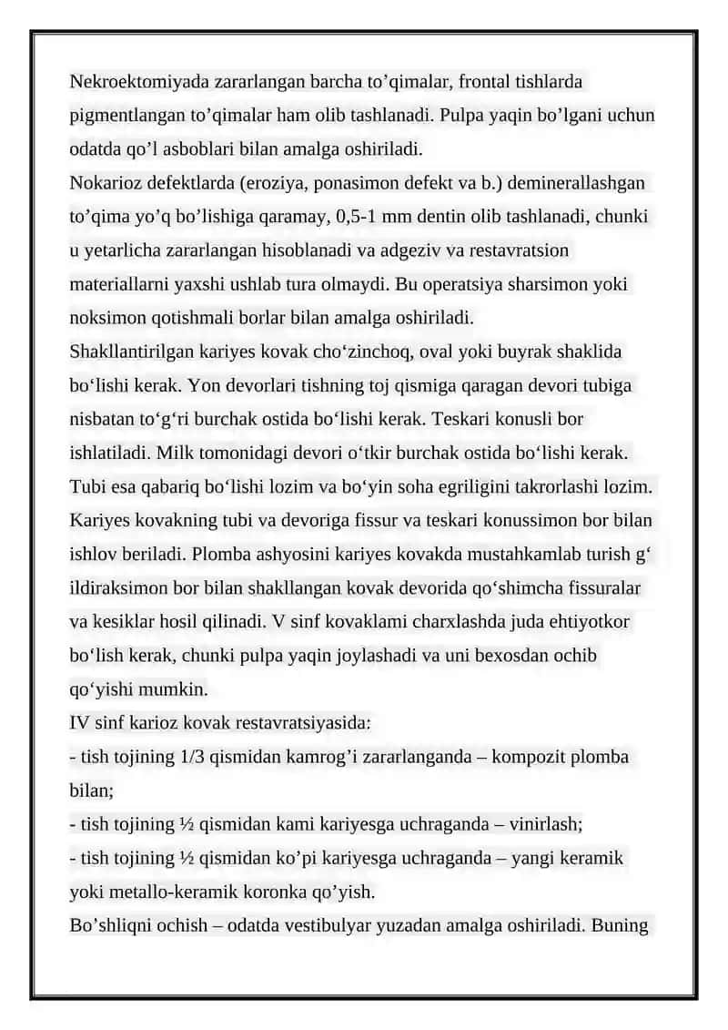 BLEK BO'YICHA V-VI KARIES 2