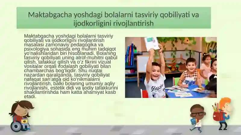 Maktabgacha yoshdagi bolalarni tasviriy qobiliyati va ijodkorligini rivojlantirish 2