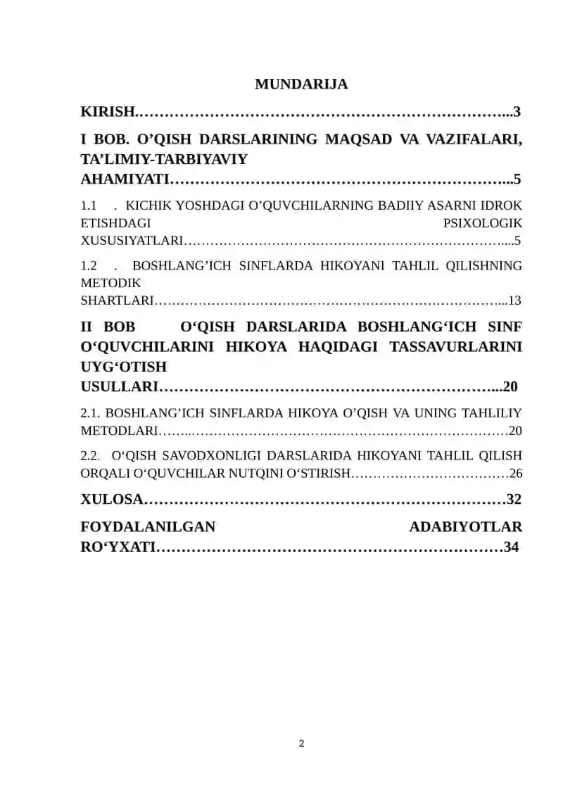 O’QISH DARSLARIDA HIKOYA O’TISH USLUBIYATI 2