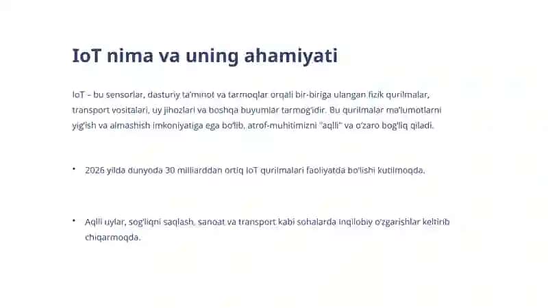 IoT Xavfsizligi: Internetdagi Qurilmalar Dunyoqarashi 2