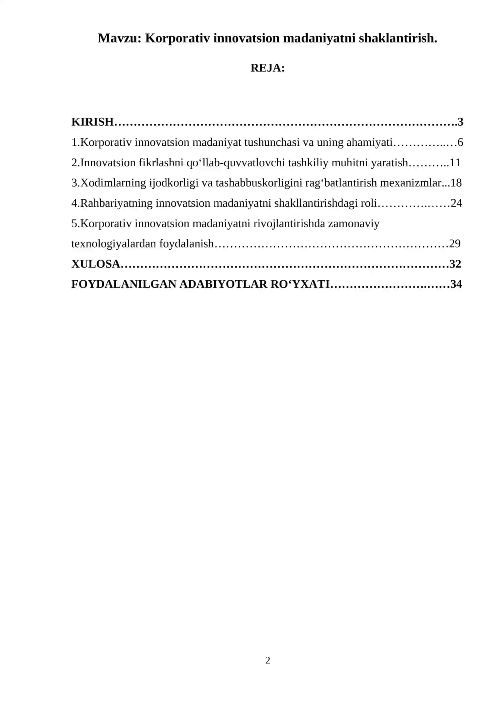 Korporativ innovatsion madaniyatni shaklantirish 2