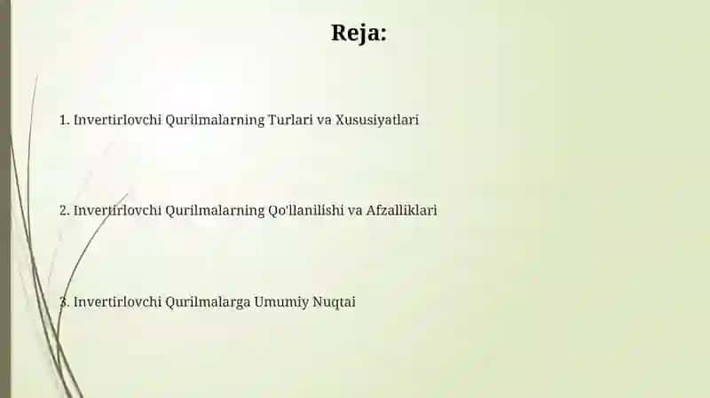 Invertirlovchi Qurilmalar 2