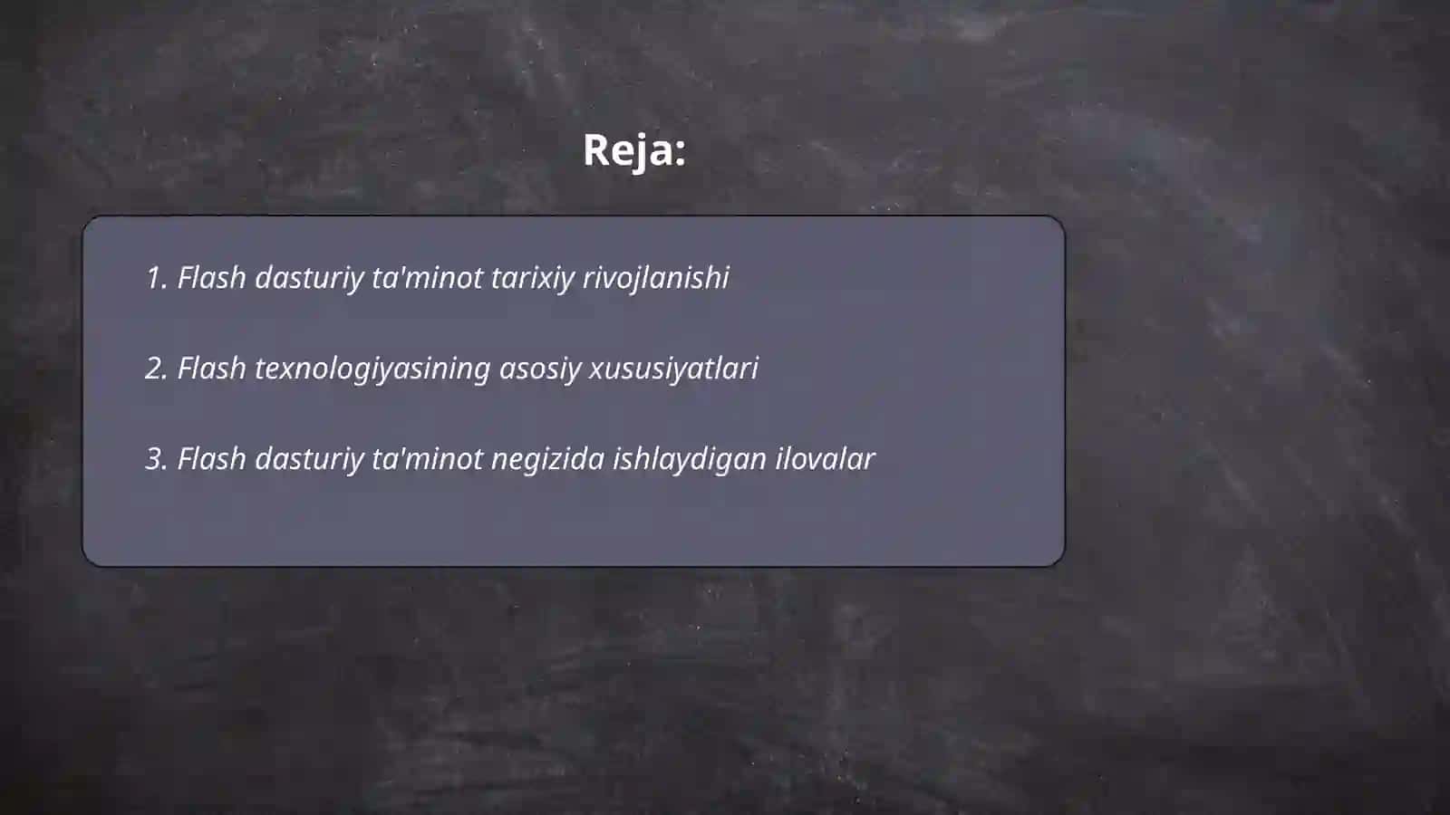 Flash dasturiy ta'minot haqida ma'lumot 2