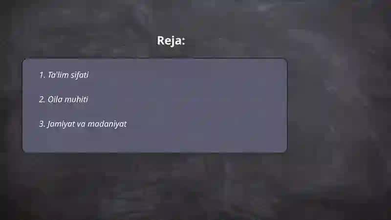 Qobiliyat rivojlanishiga taʼsir qiluvchi omillar 2