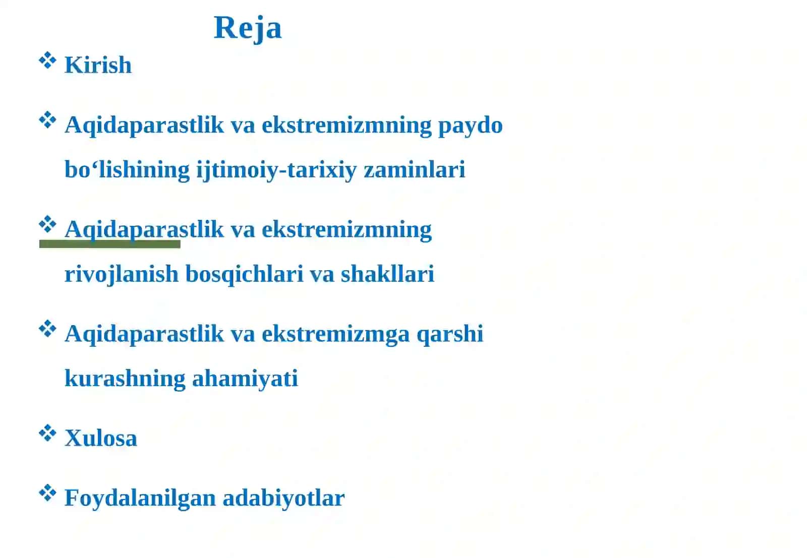 Aqidaparastlik va ekstremizmning paydobo‘lishining ijtimoiy-tarixiy zaminlari 2