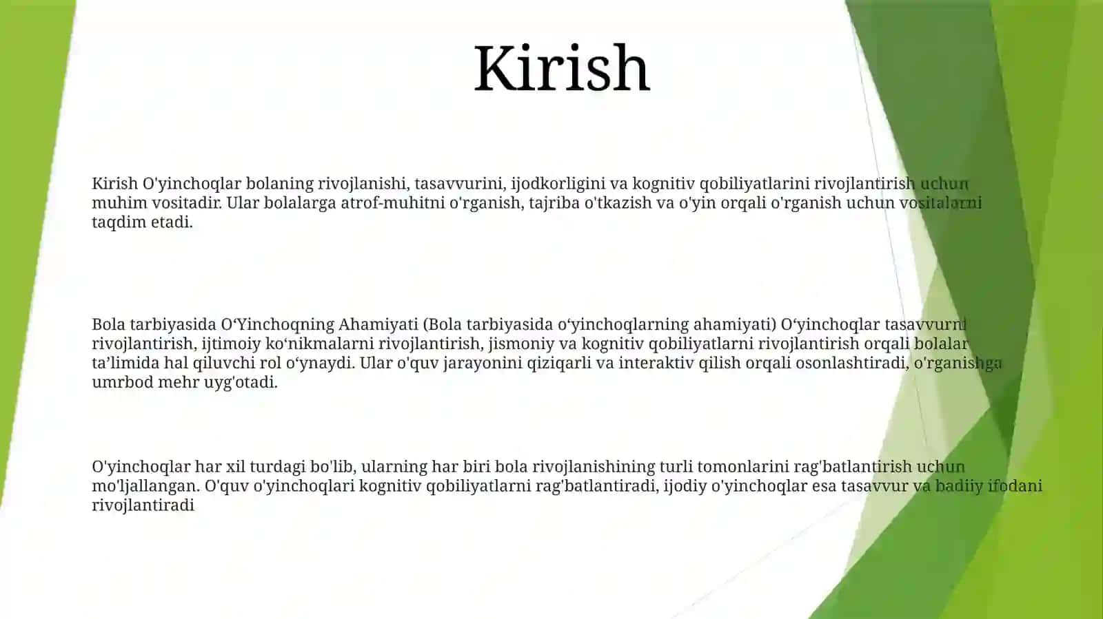 Bola Tarbiyasida OʻYinchoqning Ahamiyati 2