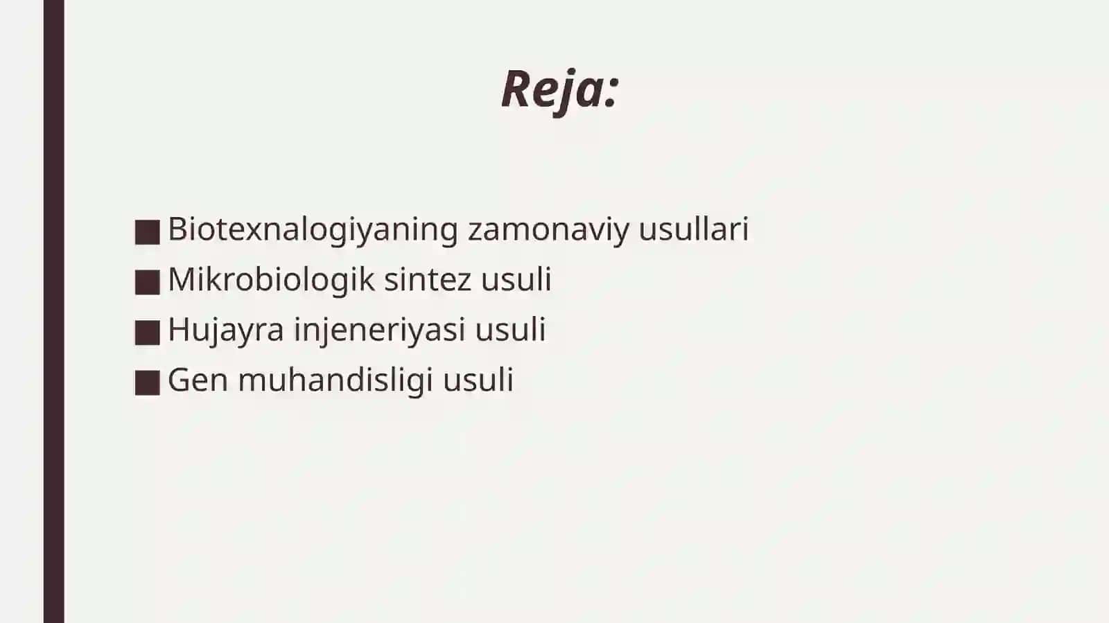 Biotexnalogiyada qo‘llaniladigan usullar 2