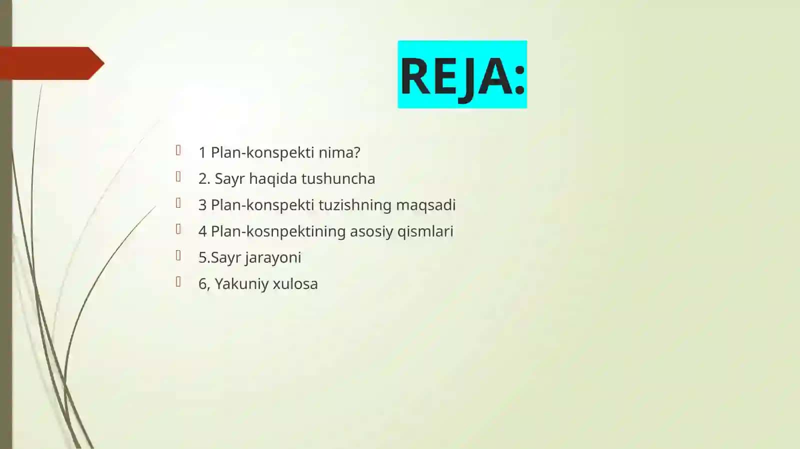 Ertalabki sayrni rejalashtirishda plan-konspektini tuzish 2