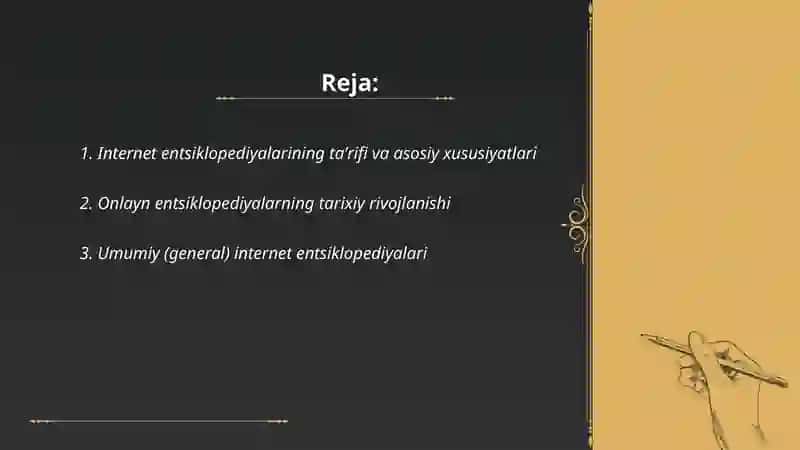 Internet entsiklopediyalar va ularning asosiy turlar 2
