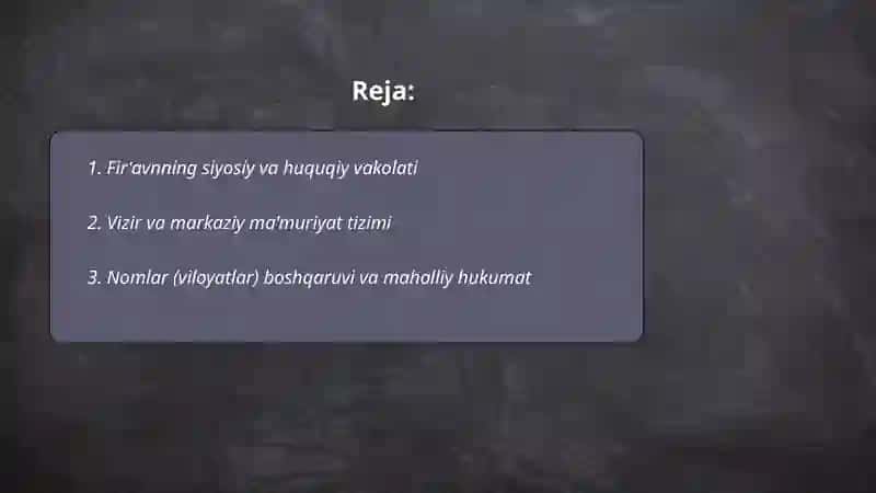 Qadmgi Misr davlati va huquqi 2