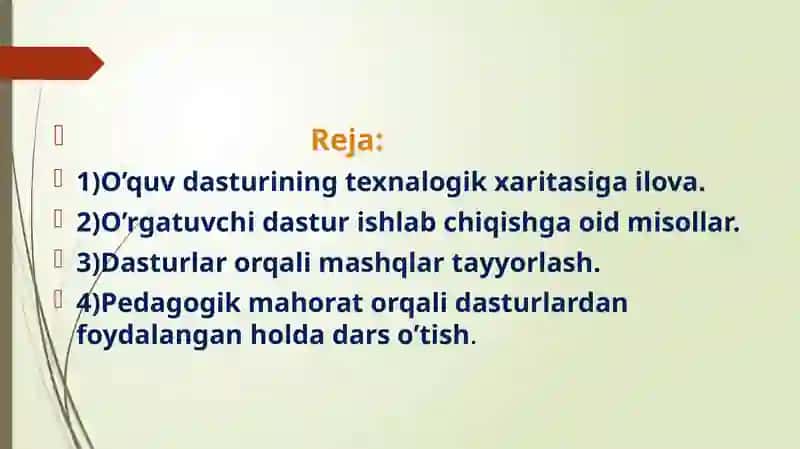 Standart shablonlar asosida taqdimotlarni yaratish. Taqdimot slaydlarini boshqarish 2