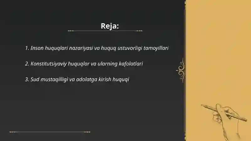 Inson huquqlari va huquq ustuvorligi 2