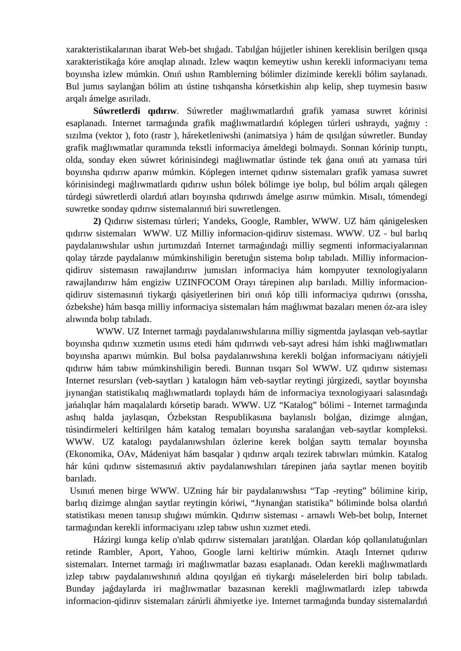 TARIYXTI IZERTLEWDE QIDIRIW SISTEMALARINAN PAYDALANIW 2