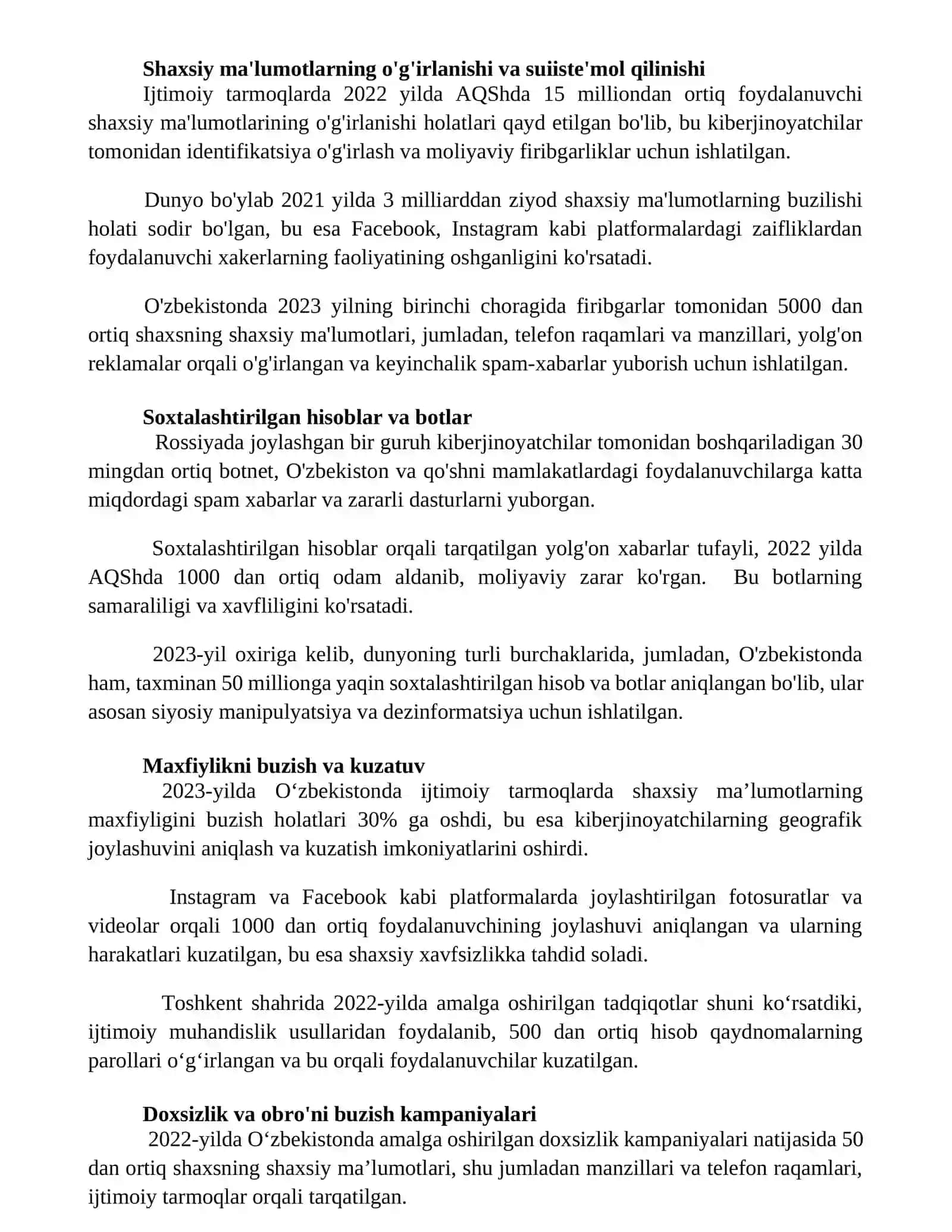 Ijtimoiy tarmoqlarda axborot xurujlari va tahdidlar 2