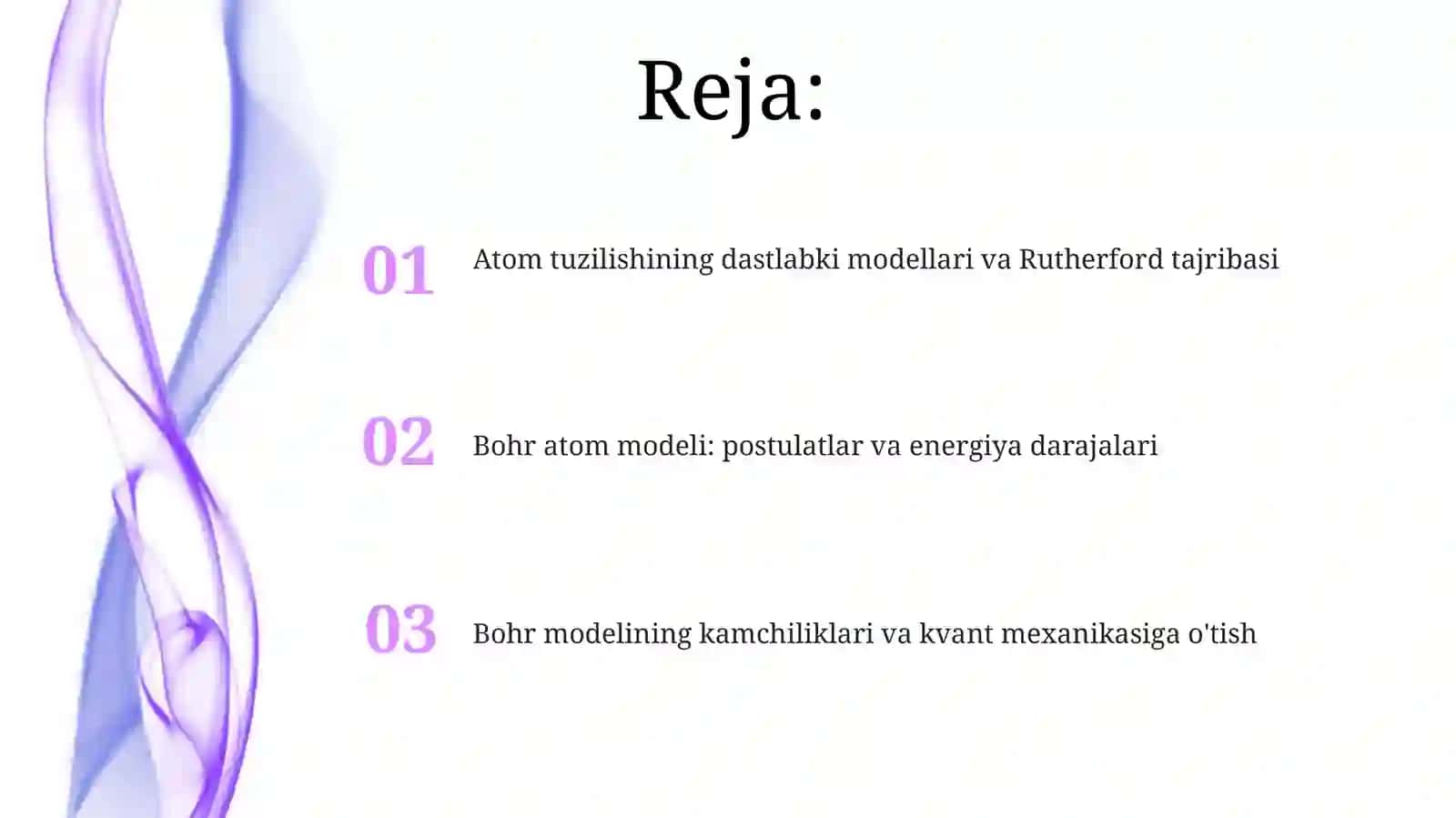 Atom tuzilishining dastlabki modellari va Rutherford tajribasi 2