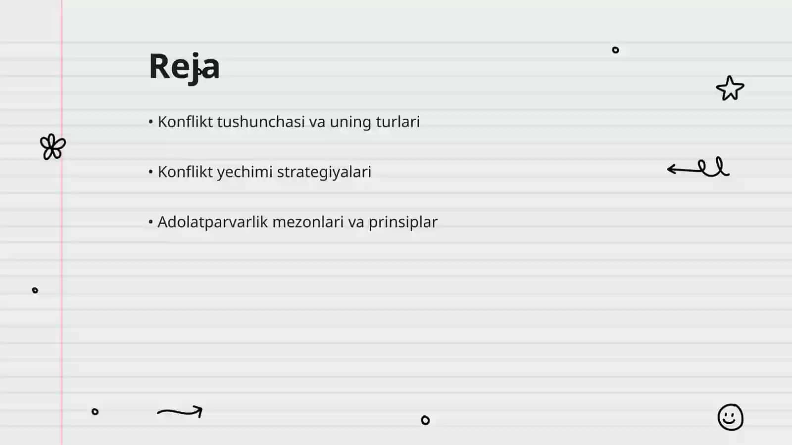 Konflikt yechimi va adolatparvarlik mezonlari 2