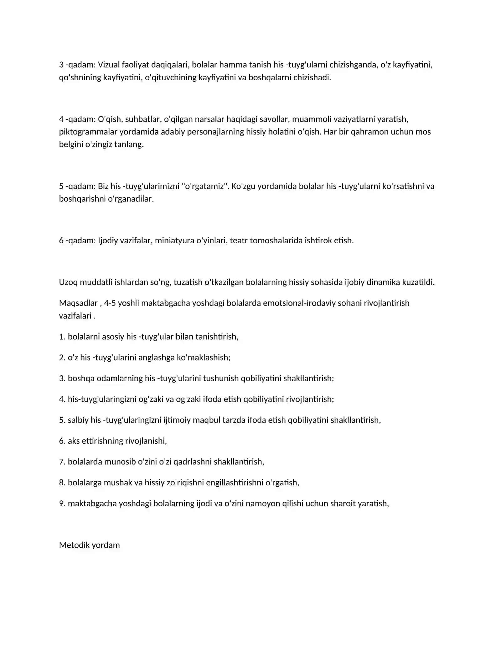 Imotsional irodaviy soha va uni maktab yoshidagi bola shaxsining bilish faoliyatidagi rivojlanishning ahamiyati 2