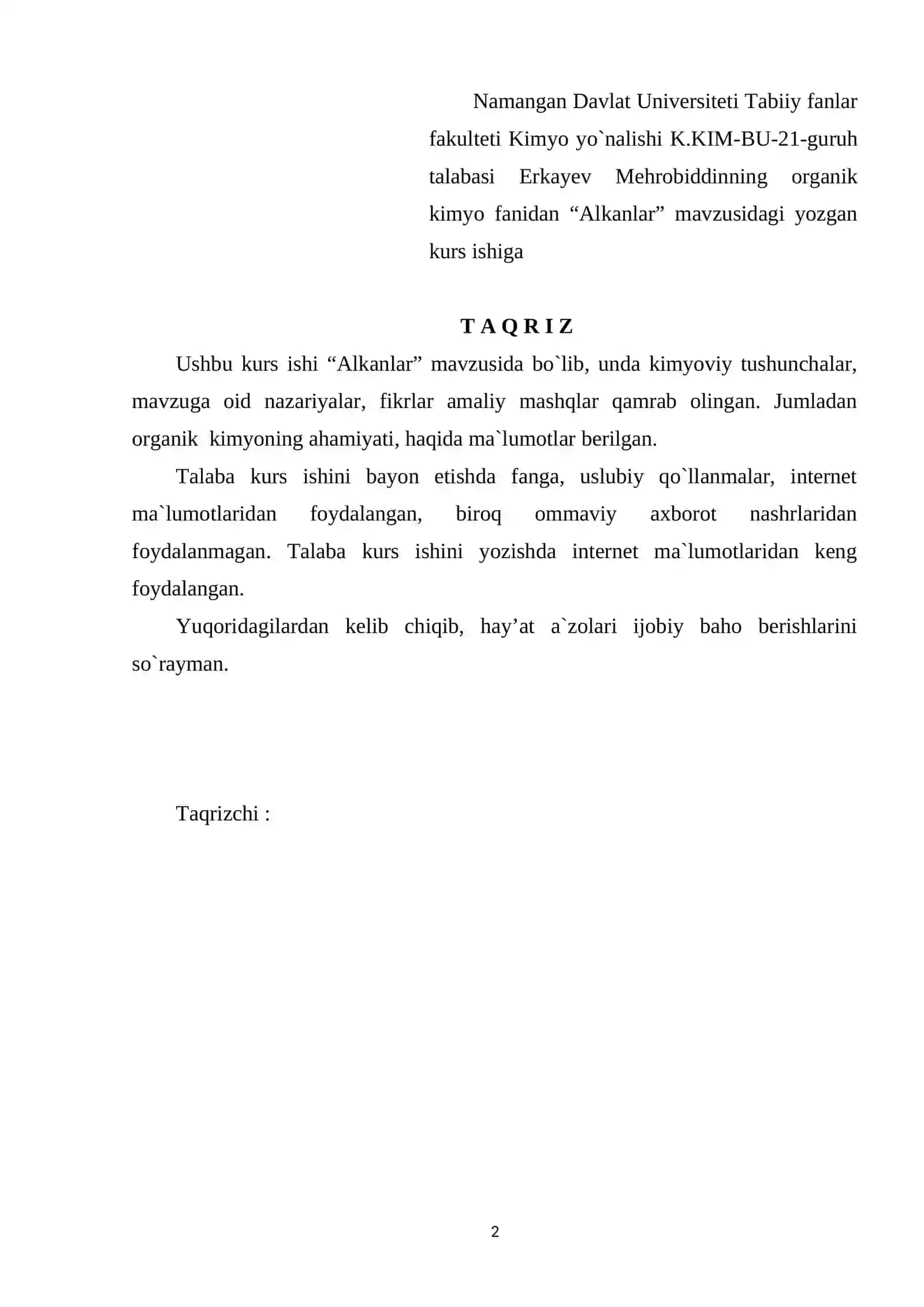 Alkanlar 2