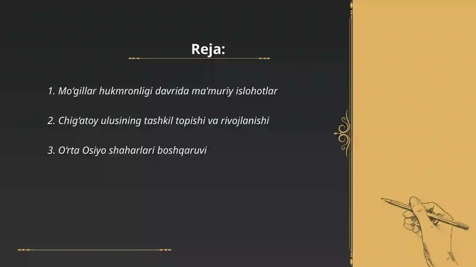 Mo‘gillar va Chig‘atoy ulusi davrida O‘rta Osiyoning boshqaruv tizimi 2