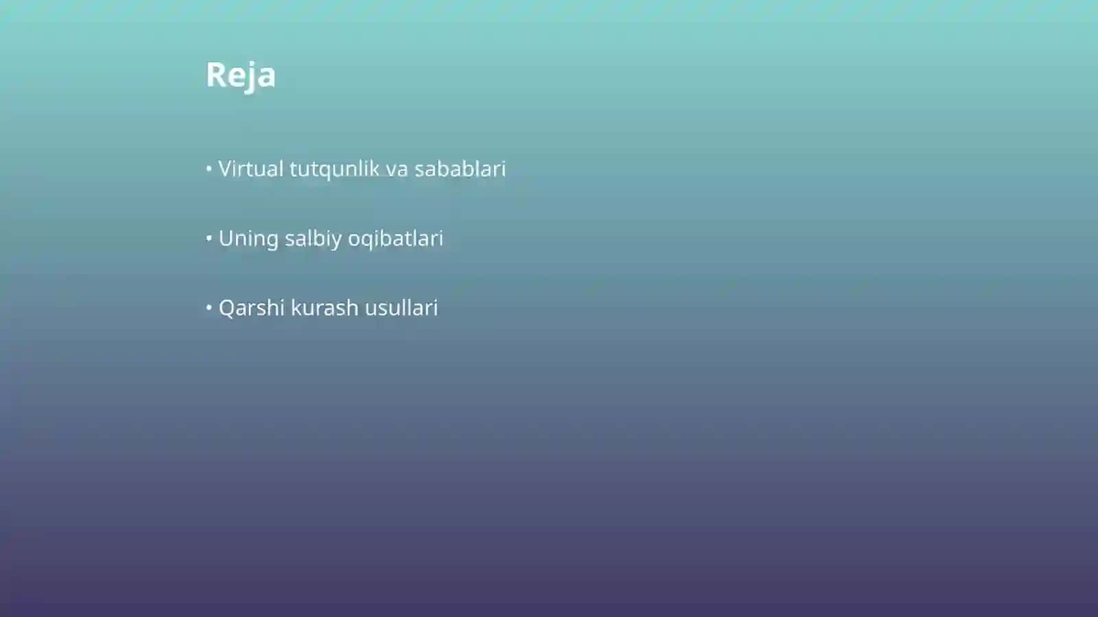 Virtual tutqunlikka qarshi kurash 2