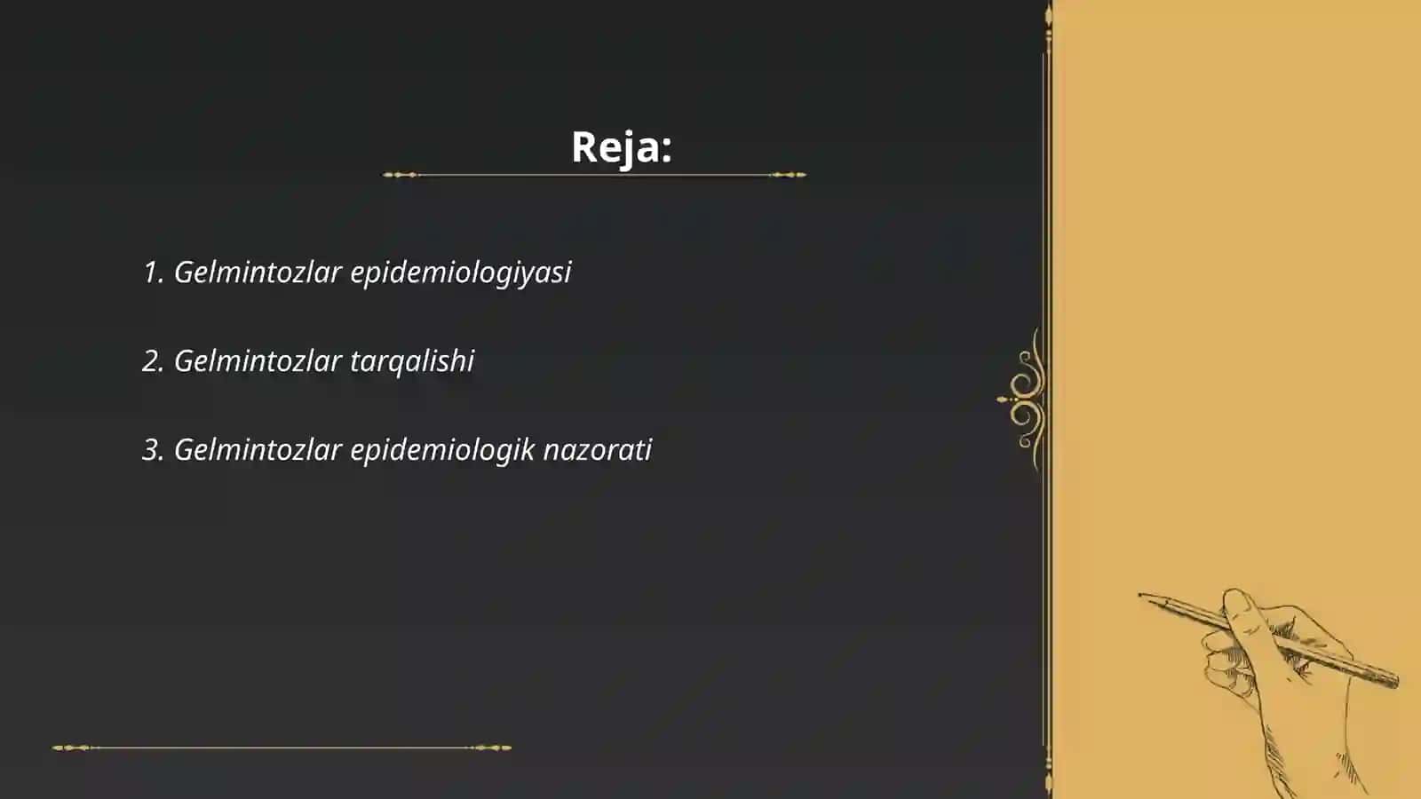 Gelmintozlar epidemik o'chog'ida epidemik chora tadbirlar 2
