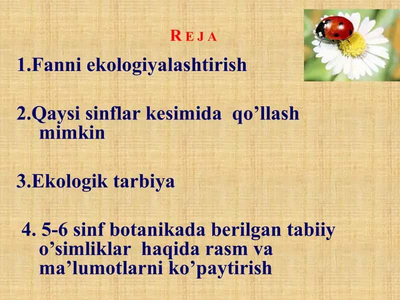 Biologiya fanining ekologik asoslari 2
