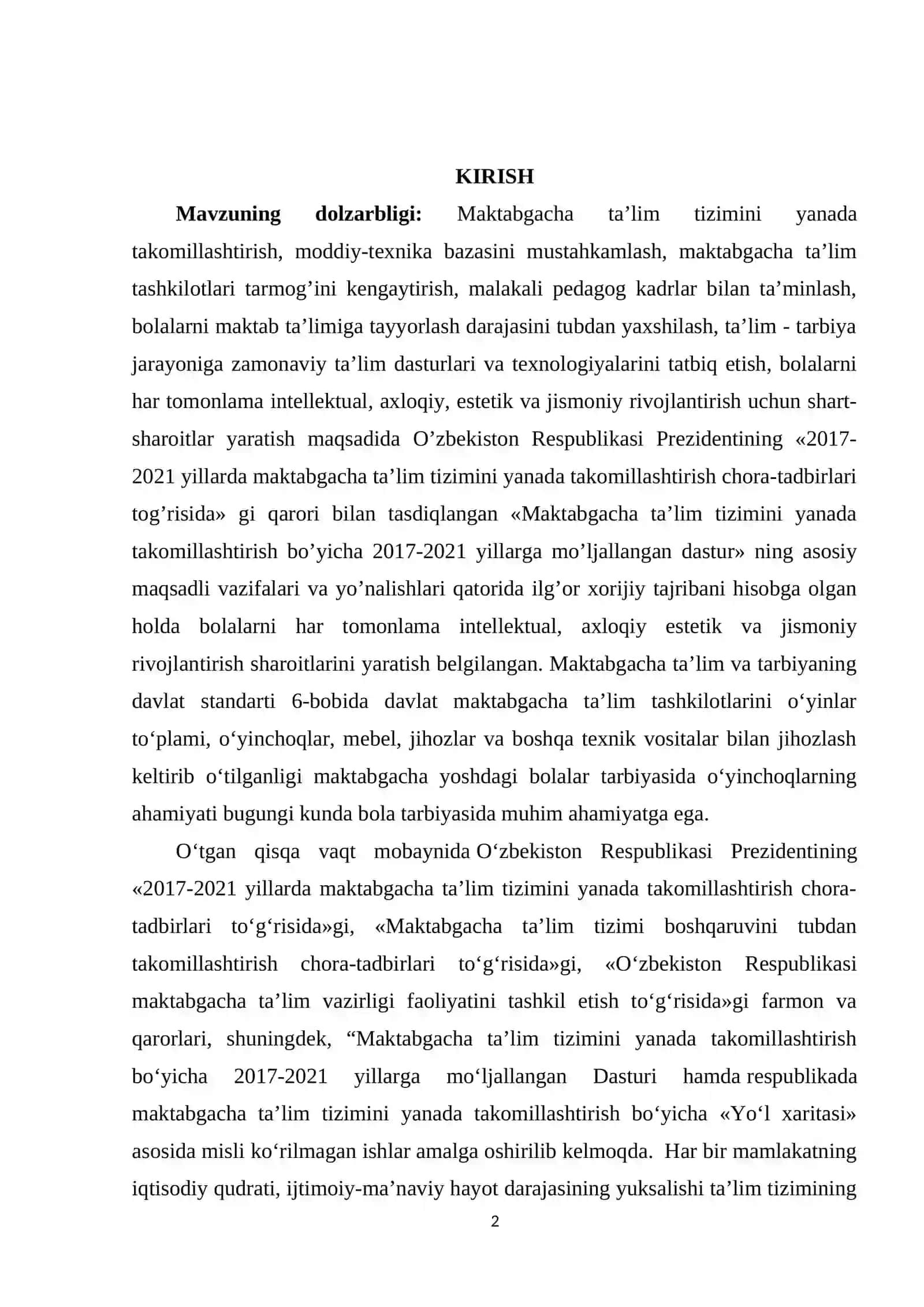 Maktabgacha yoshdagi bolalar faoliyatida didaktik o’ylarning tarbiyaviy ahamiyati 2