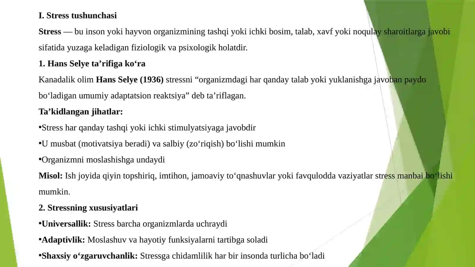 Stress psixologiyasi 2