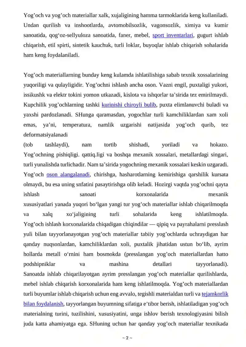 "YOG'OCHGA ISHLOV BERISH TEXNOLOGIYASI" 2