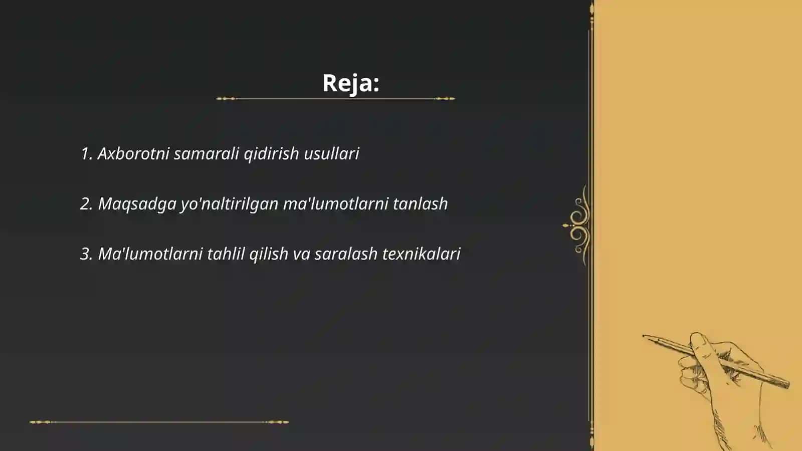 Axborotni samarali qidirish usullari 2